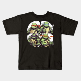 Teenage Mutant Ninja Turtles - Donatello, Raphael, Michelangelo, and Leonardo Kids T-Shirt